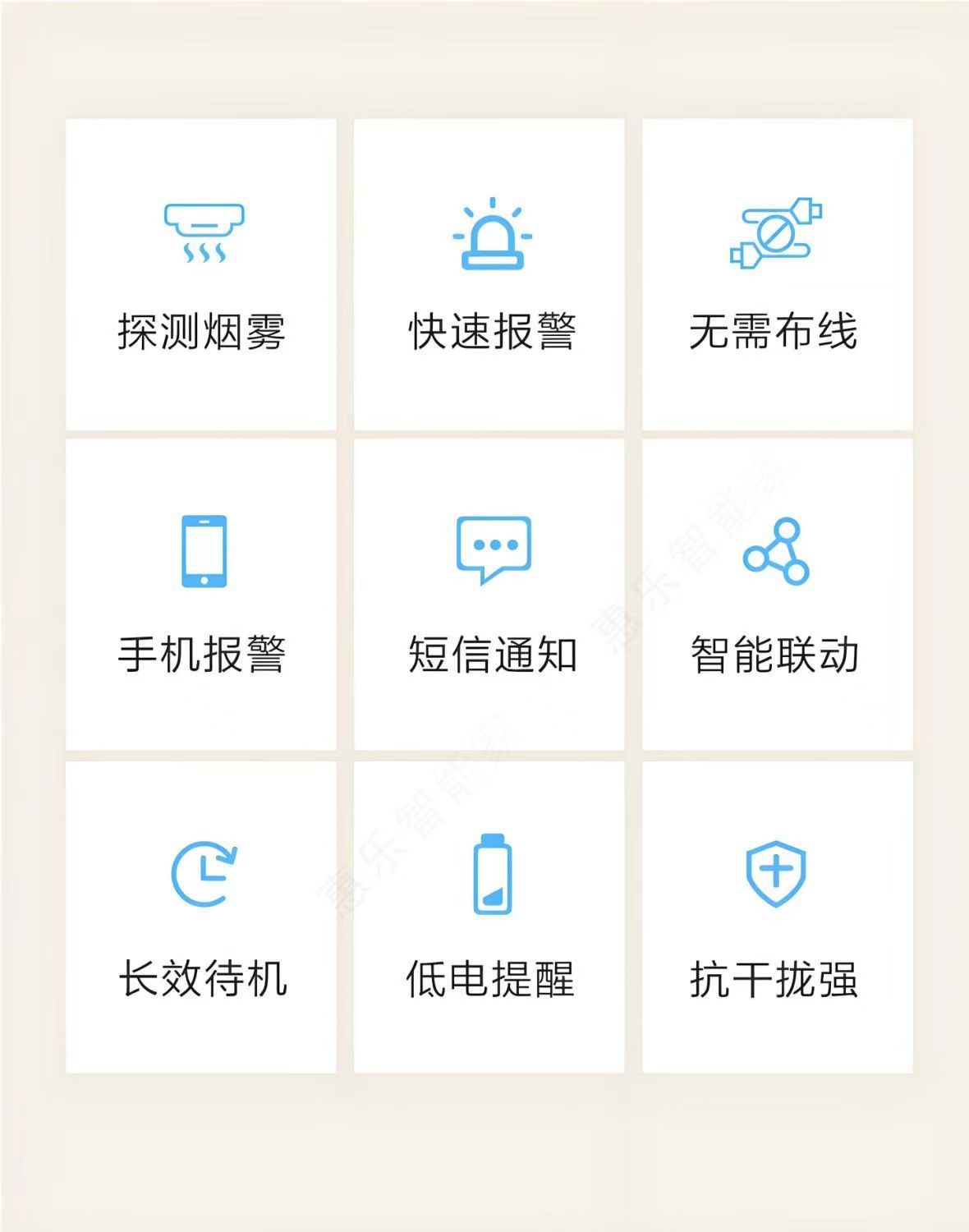 Tuya Smart smoke alarm, fire warning, residential safety monitoring, 24-hour standby pic 2