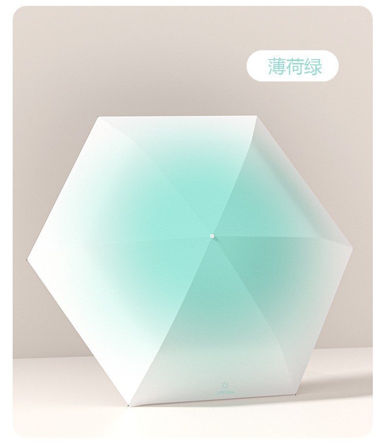 六折迷你黑胶渐变防晒伞手环批发小巧便携晴雨伞广告伞折叠遮阳伞详情37
