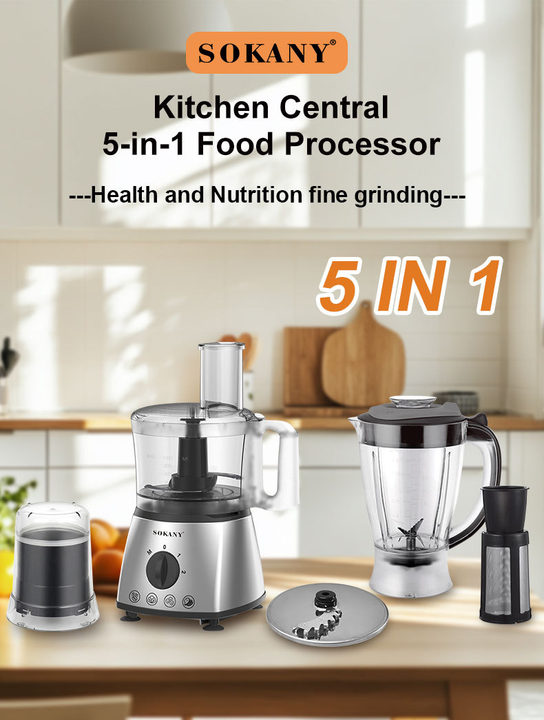 Foreign trade SOKANY03020 food processor, multi-functional meat grinder, shredder and slicer, juicer and blender pic 1