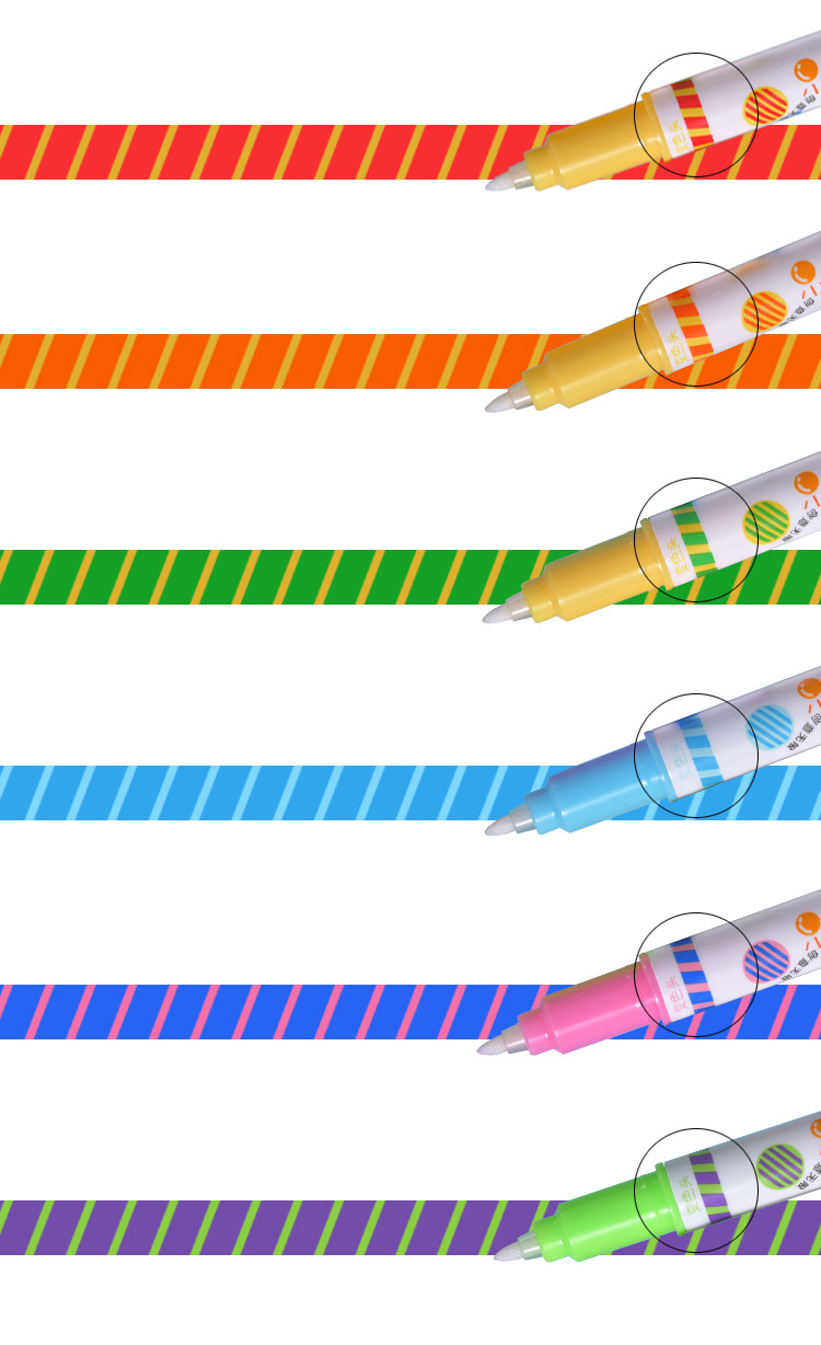 Factory direct supply of Weiya Hui Polka Dot color-changing Highlighter 028 double-headed color-changing Highlighter Duck Painting Highlighter wholesale pic 8