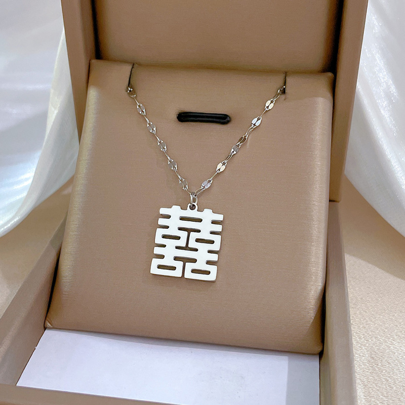 【通体钛钢】炉内真金电镀保色好冷淡项链女ins网红锁骨链配饰品详情28