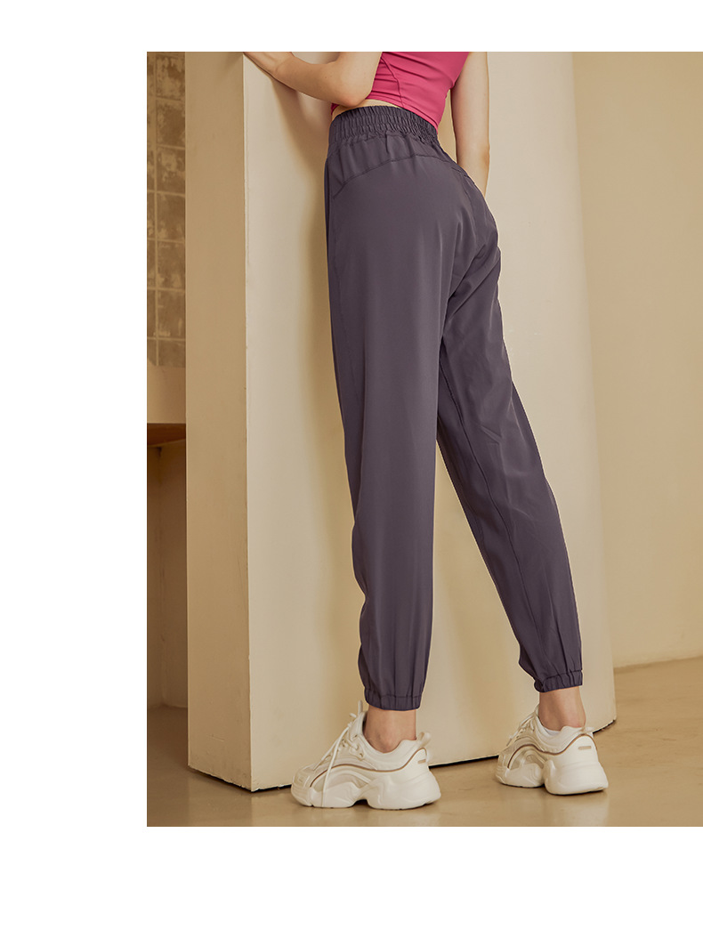 高腰松紧运动裤女宽松束脚瑜伽裤速干裤跑步裤休闲显瘦长裤健身裤详情13