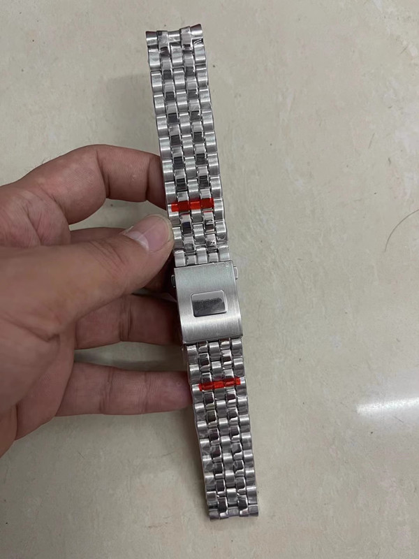 适用万-国飞行员梯形钢带手表带快拆表链实心不锈钢316折叠扣20详情16
