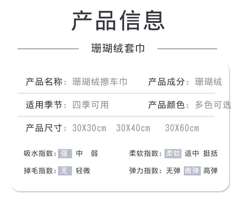 洗车毛巾加厚大号吸水珊瑚绒擦车巾双面汽车清洁洗车毛巾批发详情2