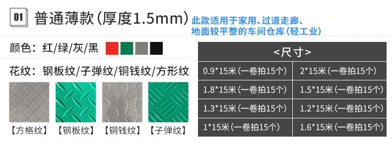 加厚pvc地垫防滑垫大面积全铺车间耐磨地毯牛津塑料地板革地胶厂详情1