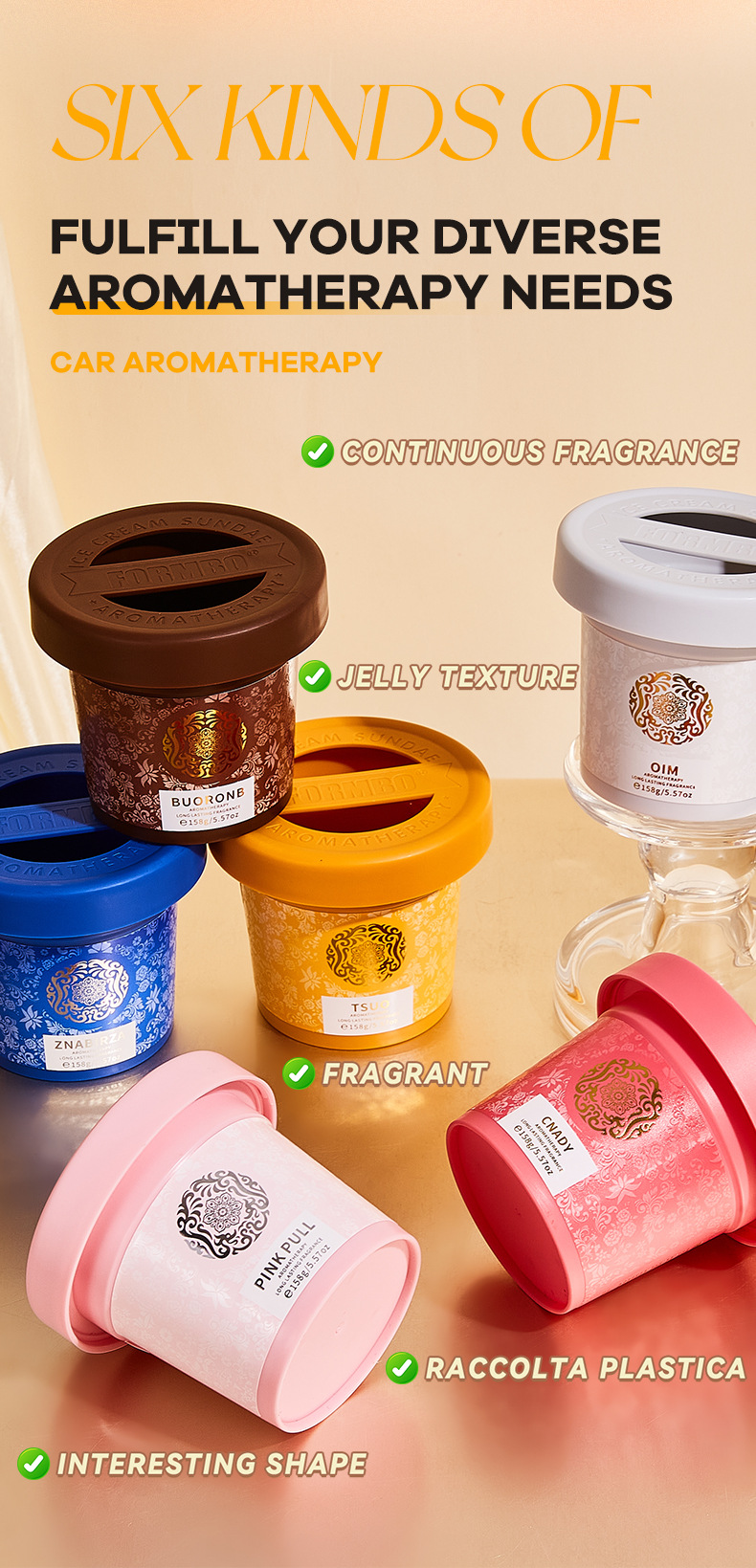 【 Cross-border Exclusive 】FORMBO Car Aromatherapy: Fresh Air, Odor Removal, Long-lasting Fragrance, Light Car Aromatherapy pic 7