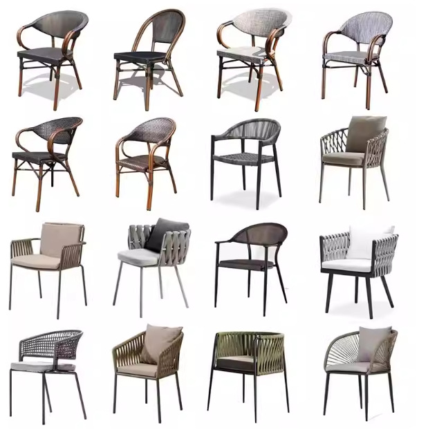 Star Outdoor Table and Chair, rattan single chair, rattan chair designer, garden outdoor leisure chair, rope woven home chair pic 4
