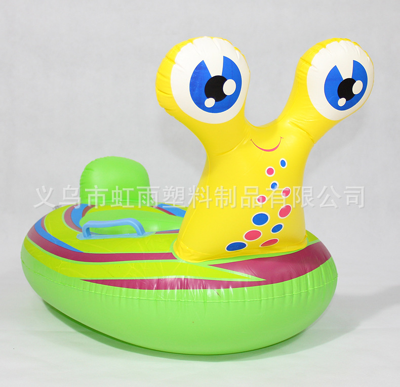 卡通蜗牛艇水上充气儿童玩具座圈带把手防侧翻游泳圈婴儿坐圈批发详情11
