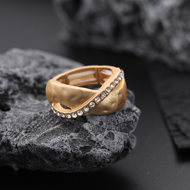 亚马逊百搭新款戒指活口环形高级时尚潮流女士金属首饰欧美批发详情9