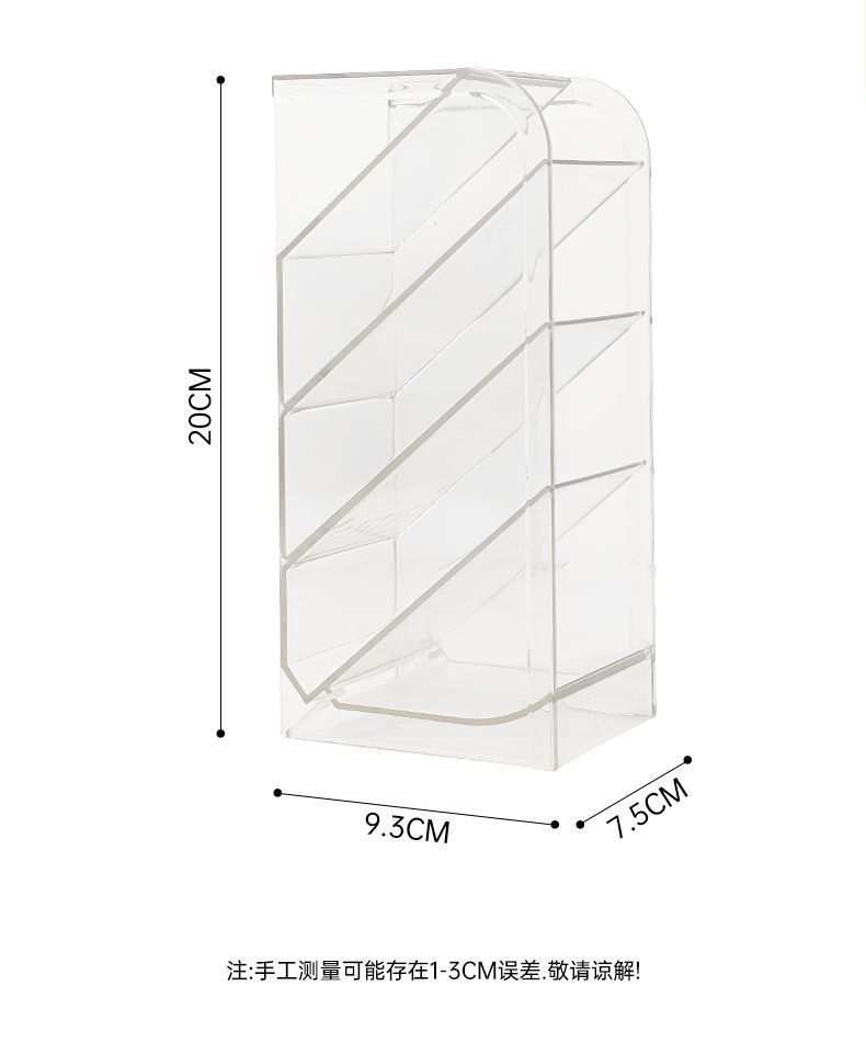 A slanted pen holder for women, an ins Nordic style, simple and transparent pen holder, a multi-functional pen bucket, and a student storage box pic 11