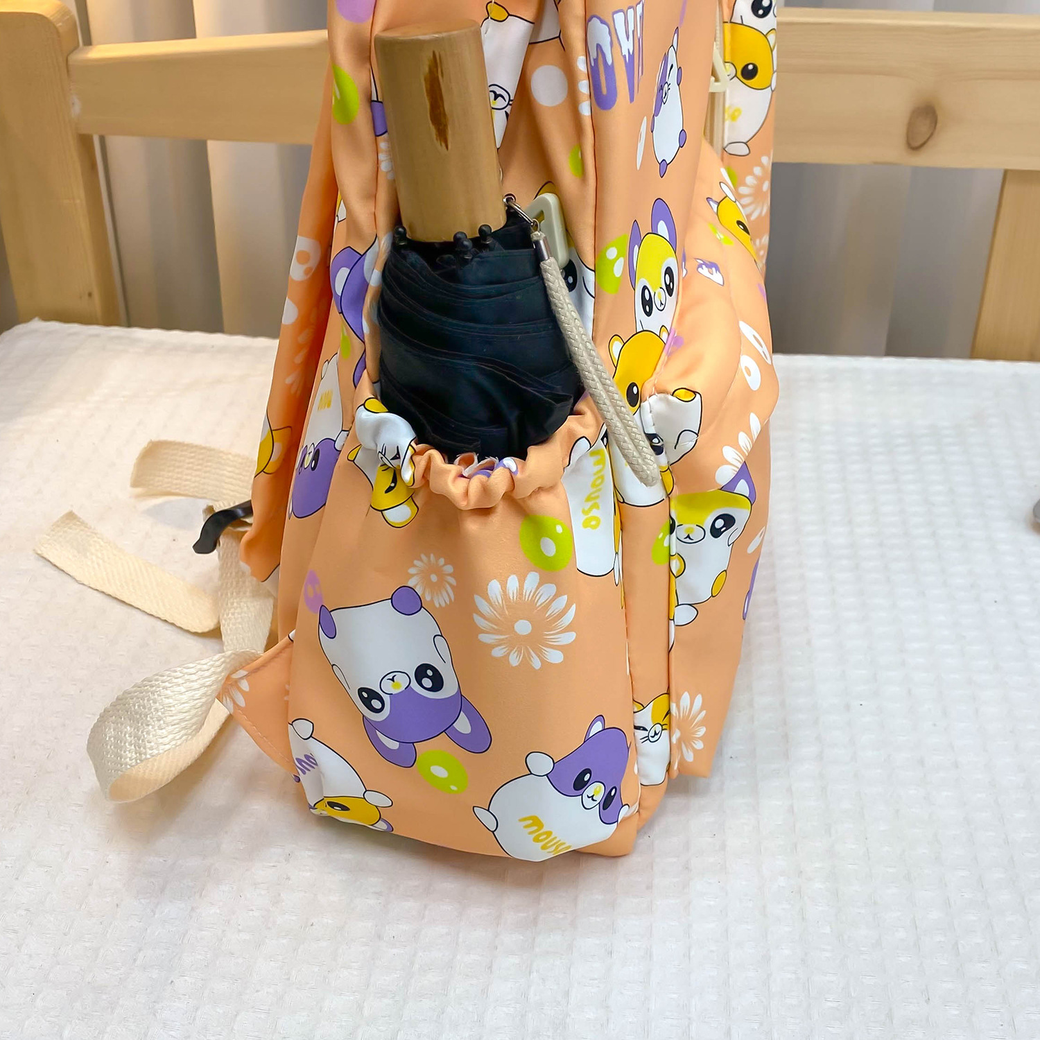 Wholesale escuela primaria primaria y secundaria estudiantes impresos espalda doble bolsa de las mujeres bolsa de la pluma de los hombres bolsa de manga color sólido bolsa de la escuela de gran capacidad pic 21