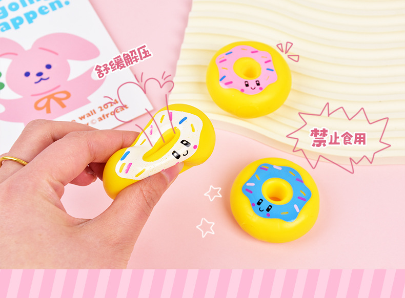 Simulated food kneading Fun Cartoon Cute Mini doughnut stress-relieving toys for students and children, wholesale from a food toy manufacturer pic 7