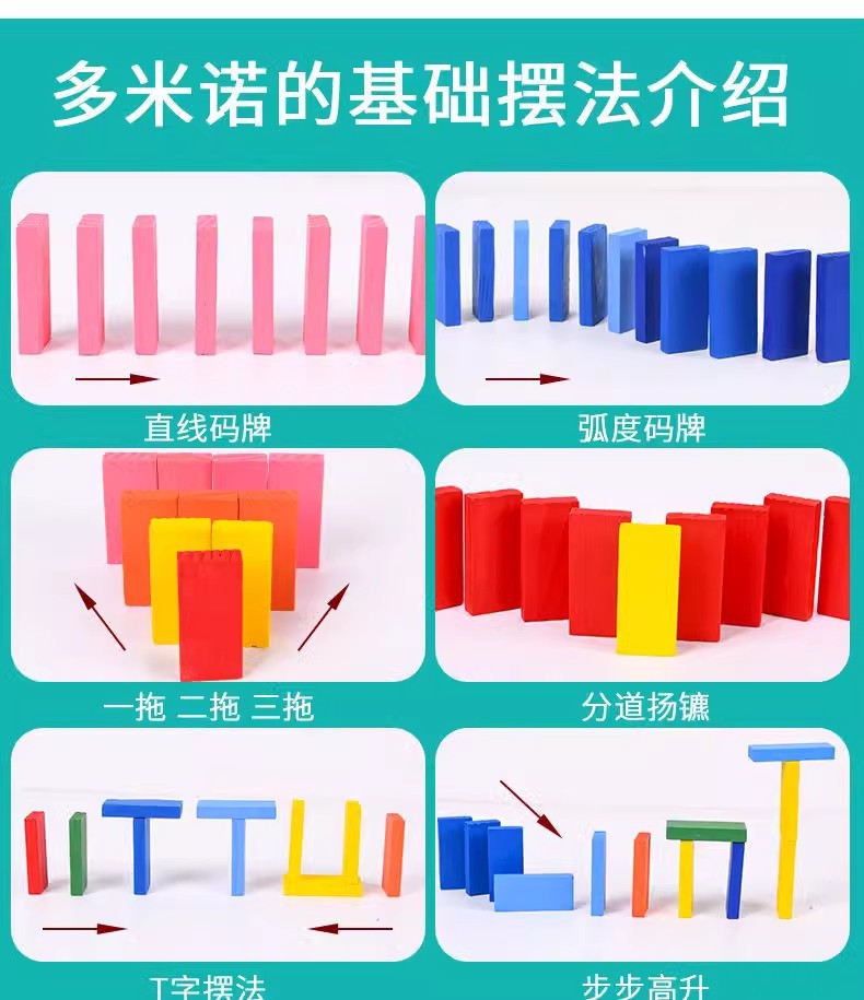多米诺骨牌儿童益智力动脑玩具小学生男女孩比赛专用成人积木拼装详情6