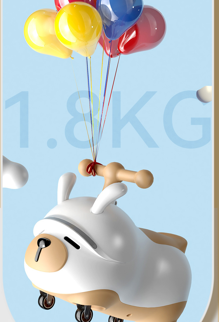 嘟嘟兔溜溜车儿童滑行车1-3岁宝宝万向轮无脚踏自行车宝宝扭扭车详情16