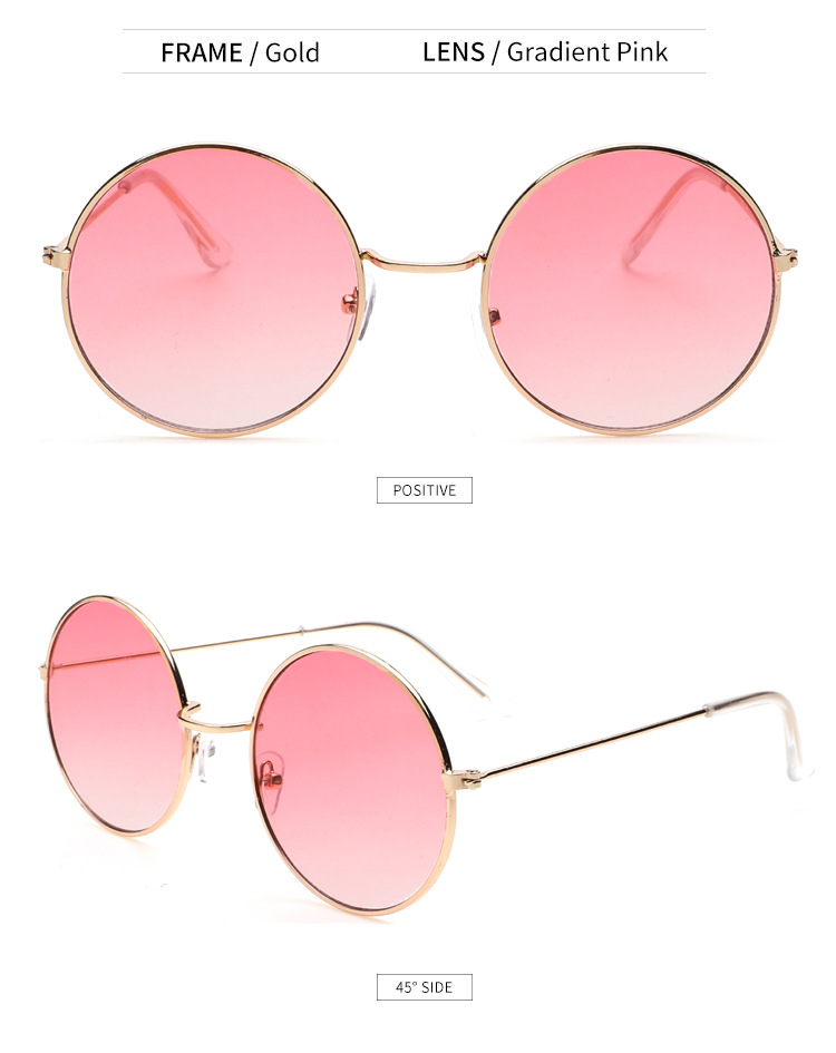 金属圆框眼镜男墨镜女高级感防晒墨镜防紫外线眼镜批发sunglasses详情15