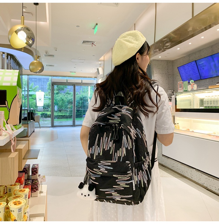 双肩包女生出游可爱少女简约大学生百搭轻便时尚春游中学上课书包详情14