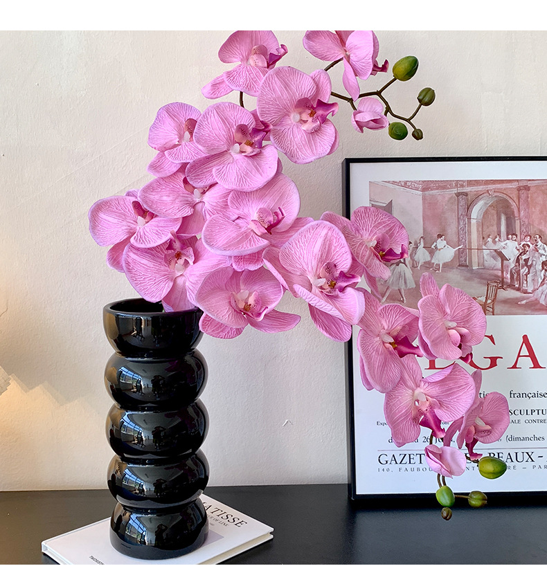 轻奢蝴蝶兰仿真花假花高级感逼真摆设花艺餐桌花摆花装饰插花摆件详情13