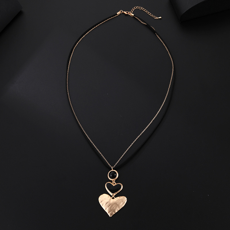 Cross-border bestseller sweater chain, Amazon heart-shaped pendant, European and American metal, niche and elegant long necklace pic 11
