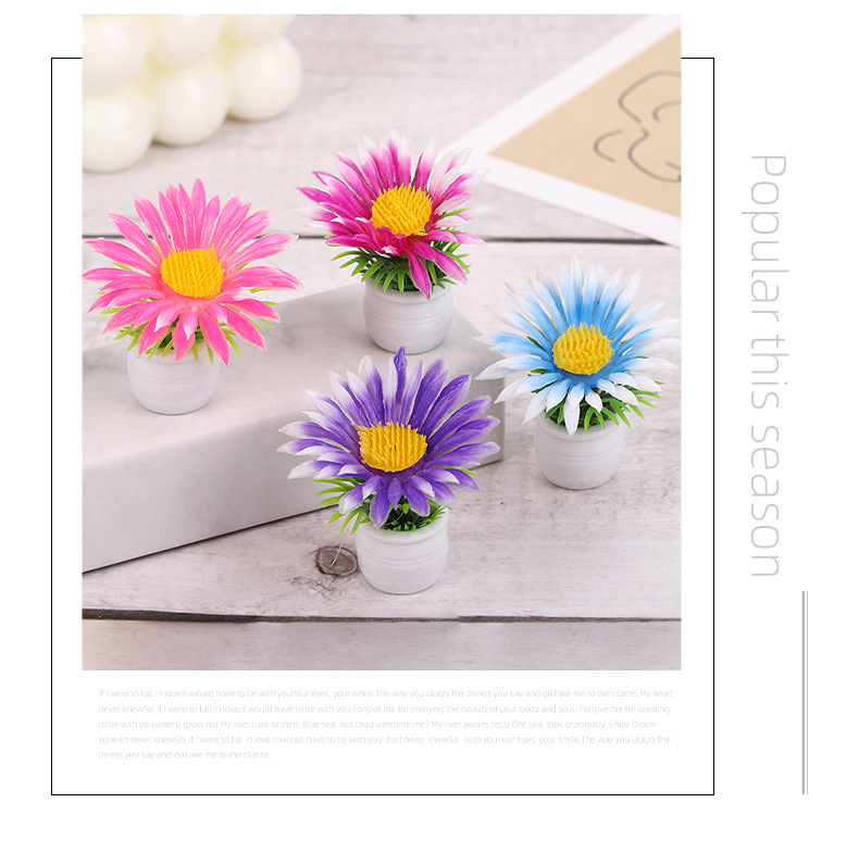 微景观仿真绿植盆栽批发 太阳花迷你盆栽装饰摆件办公卓布置盆景详情9