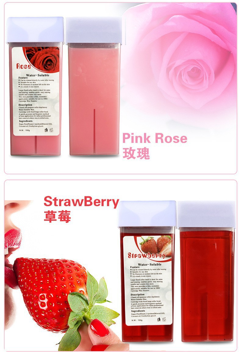 Wholesale of 100G cross-border hair removal soft wax, hair removal honey wax, hair removal box wax, single handheld hair removal machine wax pic 7