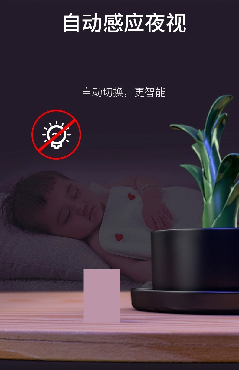 工厂圆形家用无线监控器高清夜视远程监控WiFi人体感应网络摄像头详情7