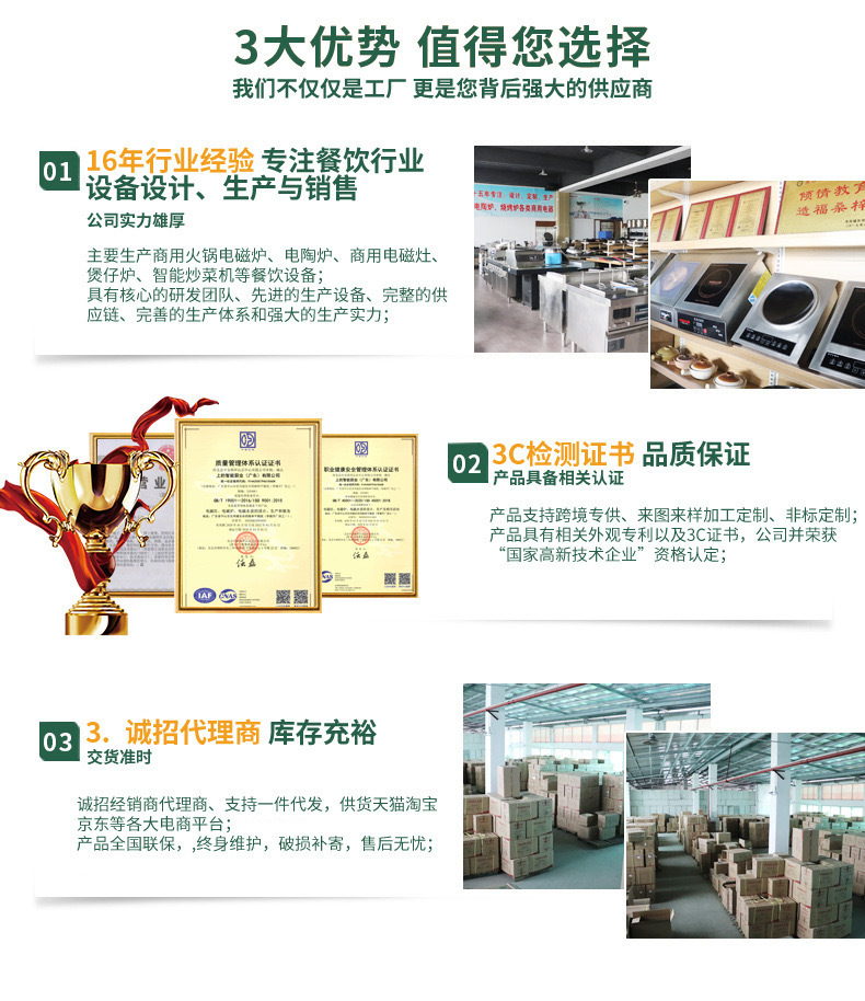 凹面电磁炉专用锅不粘锅不生锈双屏三层钢不锈钢炒锅圆底炒菜家用详情5