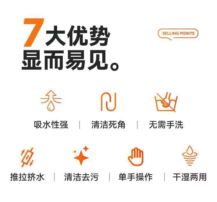 Hand-washable indoor dual-purpose small rubber cotton mop, household desktop dry and wet spray mini handheld mop pic 2