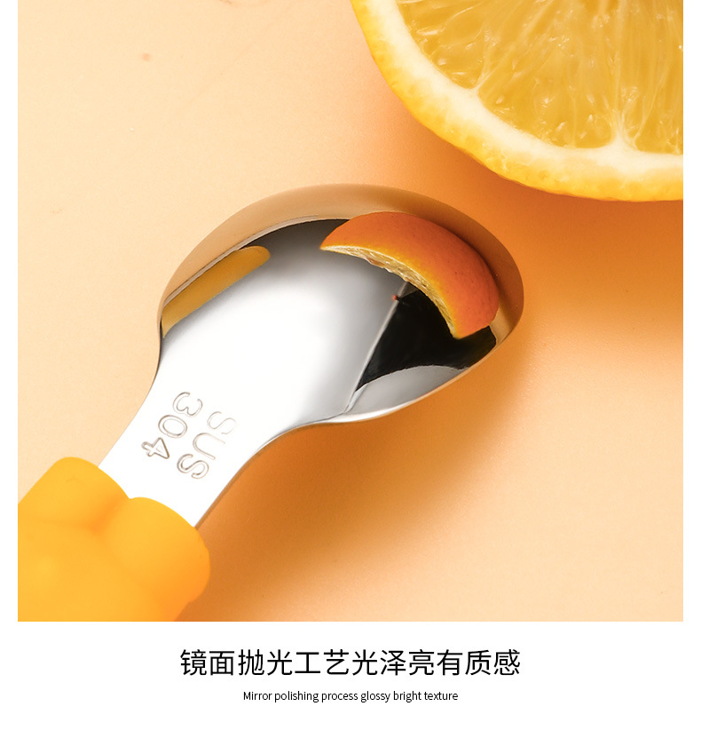 厂家直供儿童硅胶餐具宝宝学吃饭勺子硅胶叉勺卡通婴儿童餐具套装详情15