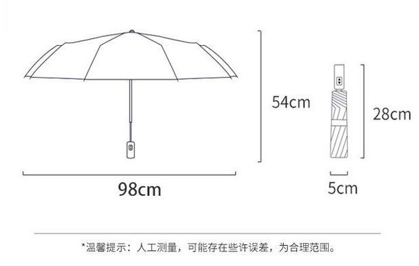 全自动三折伞 8骨黑胶防晒防紫外线晴雨伞 印logo礼品水果伞批发详情8