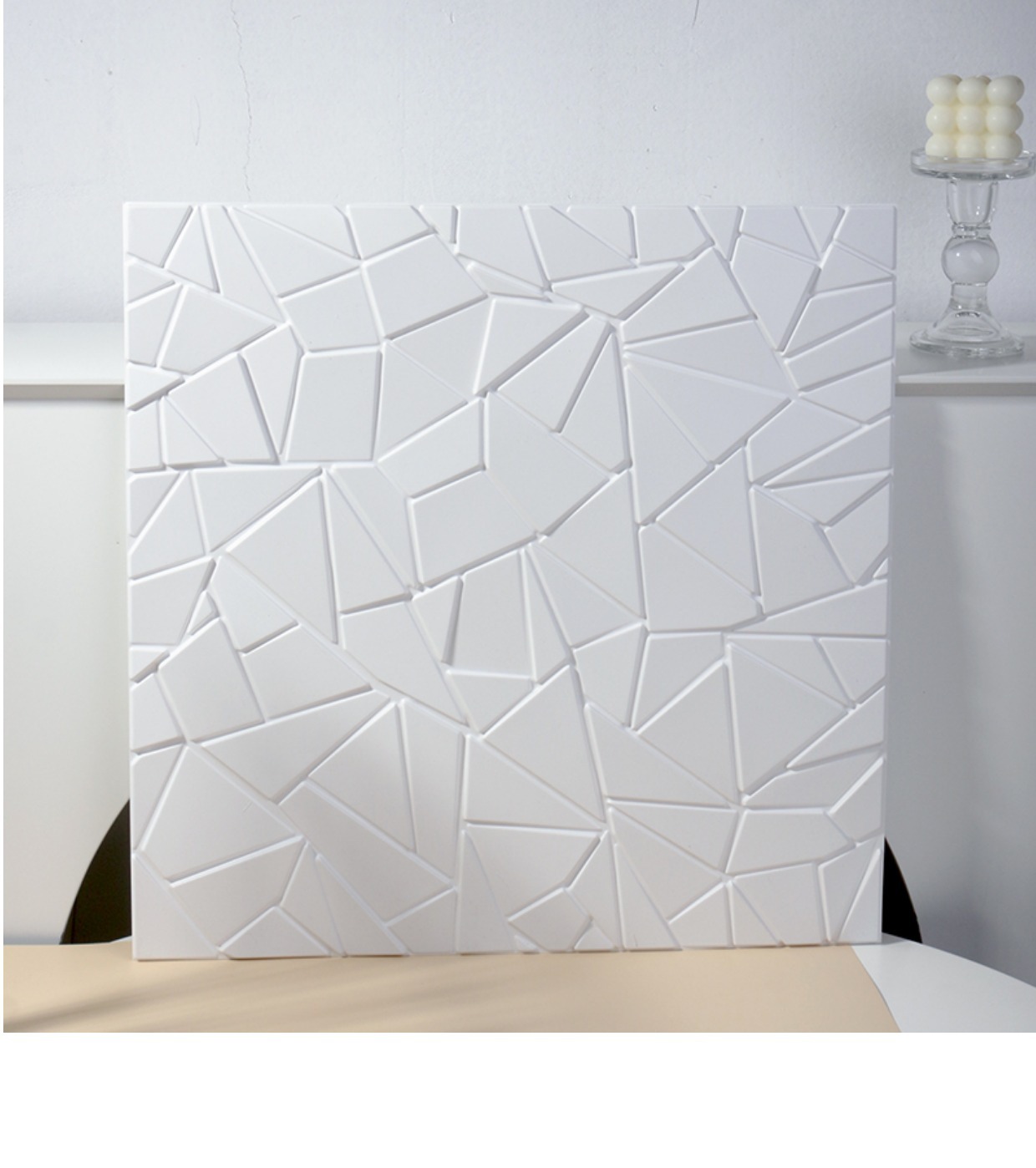 3D wall panel立体浮雕背景墙板贴客厅餐厅办公室民宿酒店KTV展厅遮丑墙壁PVC板跨境3D墙板绿生新材料详情28