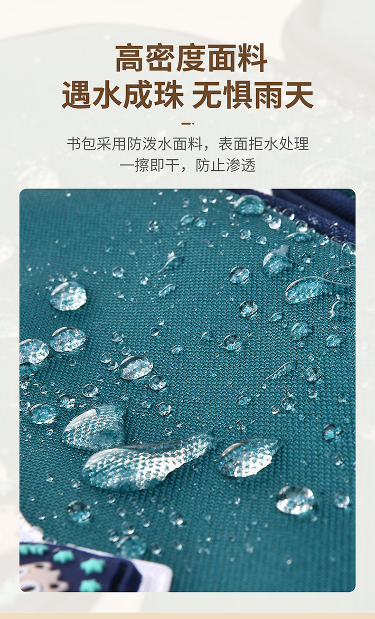 大尾猫小学生大容量轻便减负耐磨不驼背双肩背包时尚休闲大书包详情7