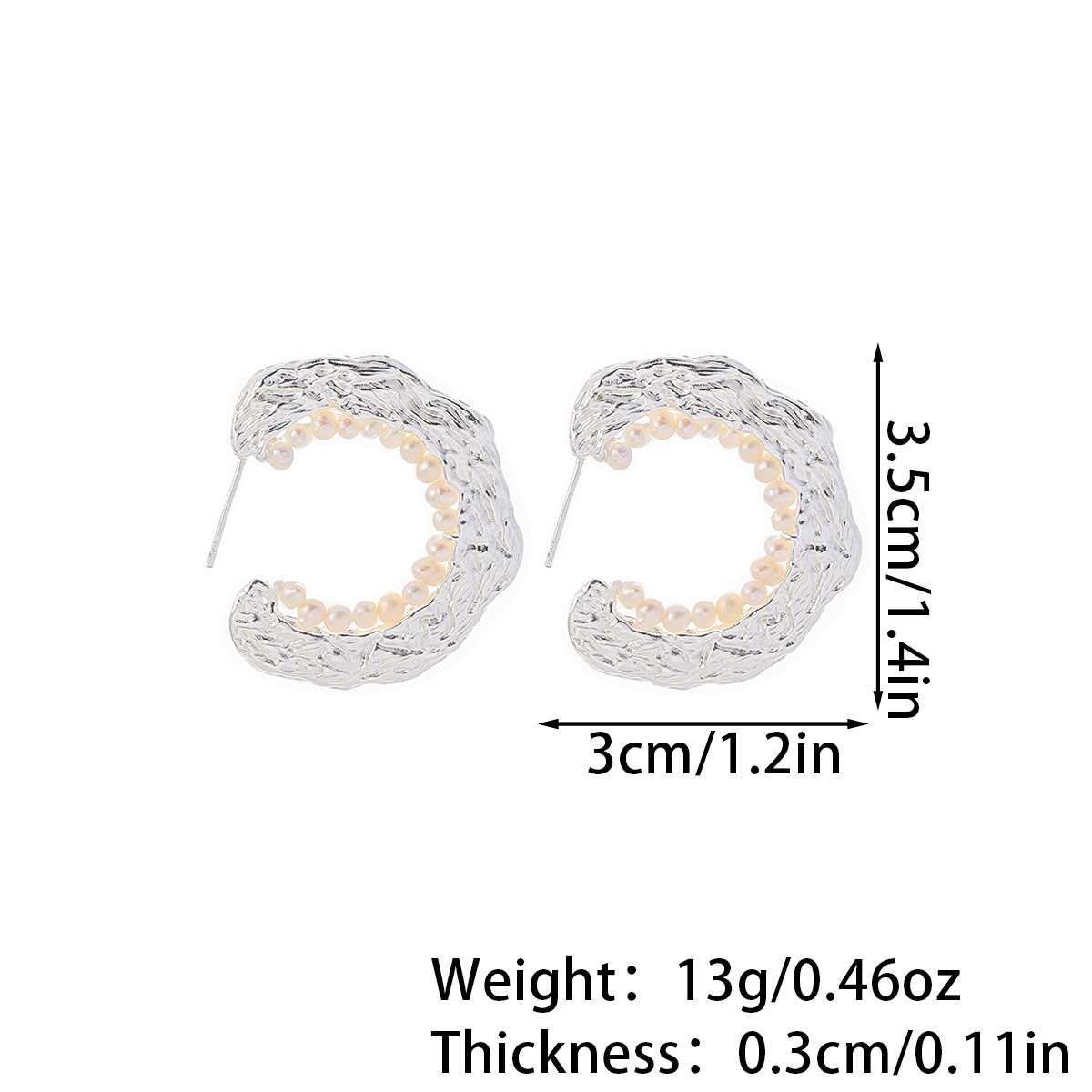 娜莎异域度假系列肌理感绿松石淡水珍珠耳环轻奢高级感耳环不掉色详情2