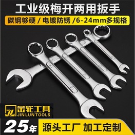 Factory wholesale 8-24mm ratchet open-end dual-purpose wrenches, ribbed manual wrenches, double-ended open-end ratchet wrenches pic 6