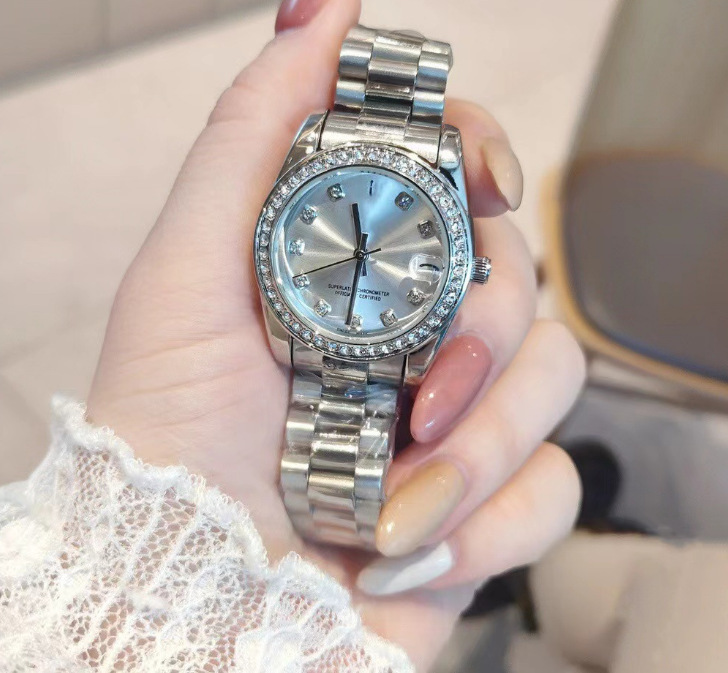 微商劳力家士日志系列时尚潮流钢带手表女名表石英手表女男代发详情2