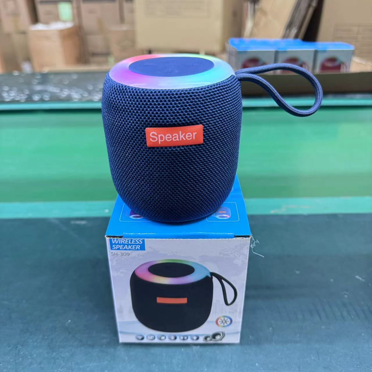 Cross-border 309 Bluetooth speaker, outdoor cycling wireless portable card-inserting subwoofer, home ambient light, desktop speaker pic 8