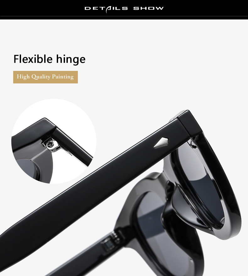 2024夏季新品跨境太阳镜时尚简约几何圆形个性穿搭墨镜防蓝光眼镜详情6