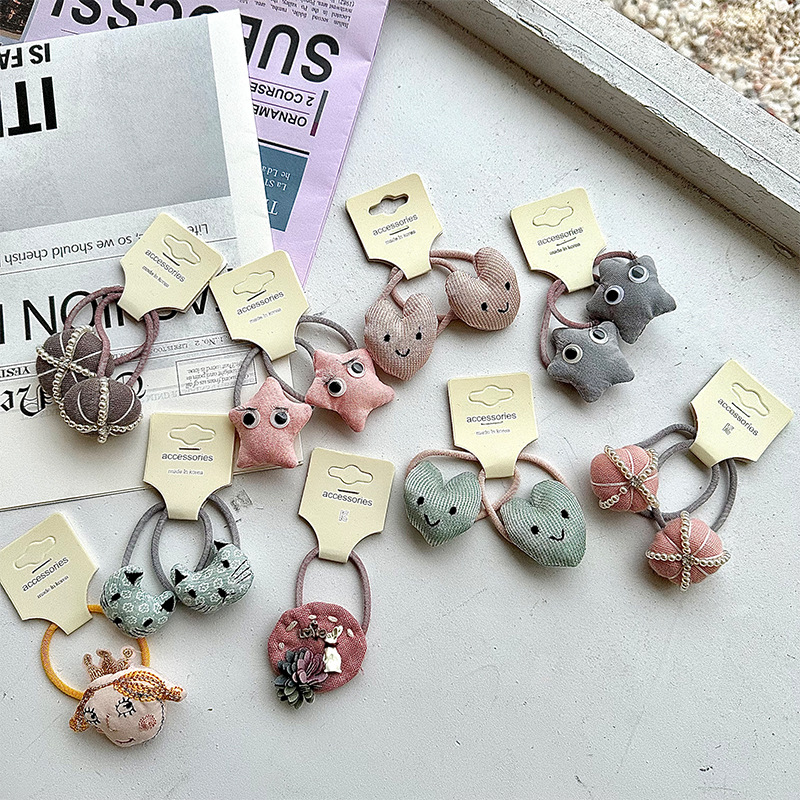 韩国新款手工布艺儿童发夹小众款发圈发卡小红书同款发饰刘海夹详情6