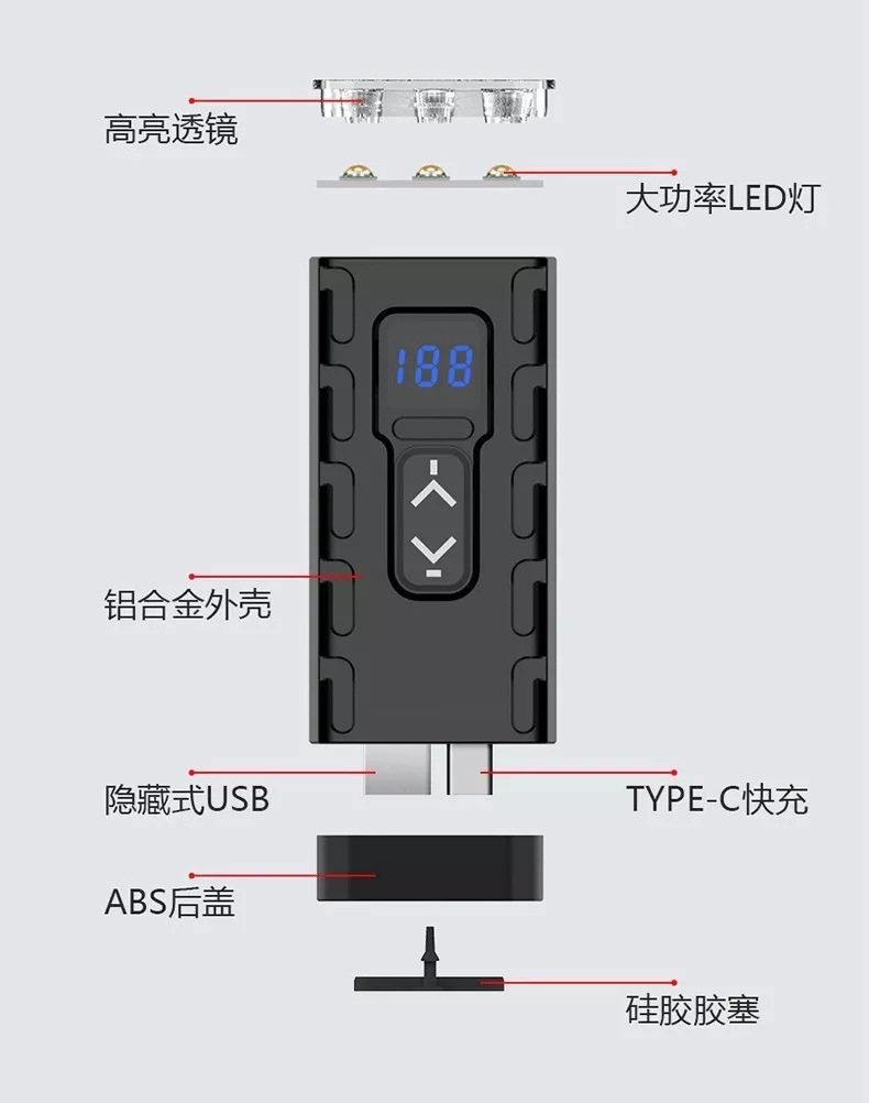 2024 Yaqi Cross-border New three-light bicycle lamp cycling equipment accessory, high-brightness with battery level display and high and low beam pic 2