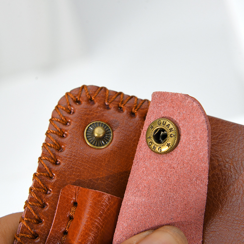 Hairstylist supplies scissors bag, genuine leather tools storage bag, hairdressing scissors bag, barber shop clipper, comb, scissors bag pic 4