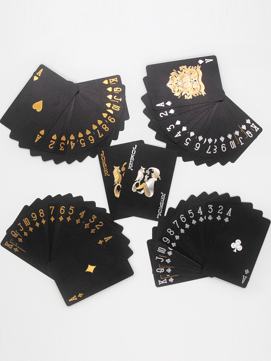 美元扑克牌金箔扑克牌土豪金黑金防水扑克牌批发外贸热卖跨境现货详情16