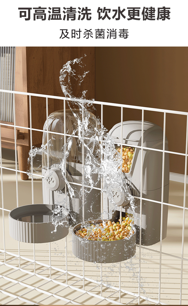 Gato automático dispensador de agua colgante alimentador automático para mascotas jaula colgante hervidor de agua para perros suministros wholesale pic 5