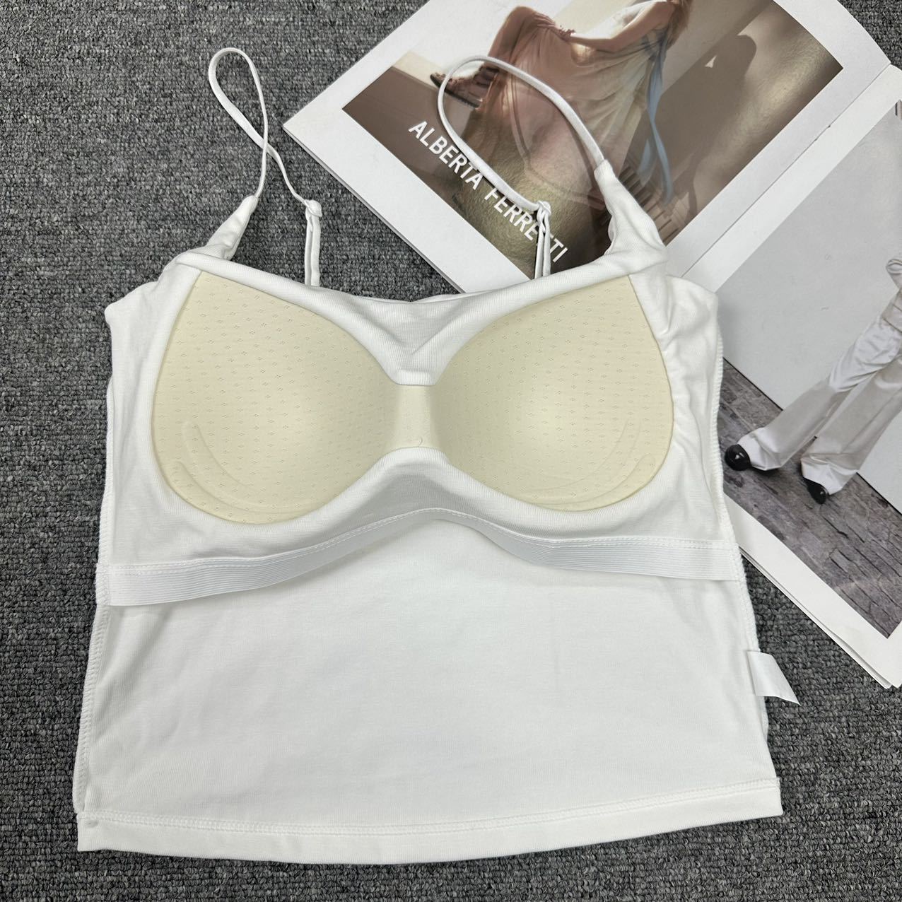 爆款性感纯棉吊带背心女肩带可调节固定杯垫内搭外穿显瘦打底上衣详情11