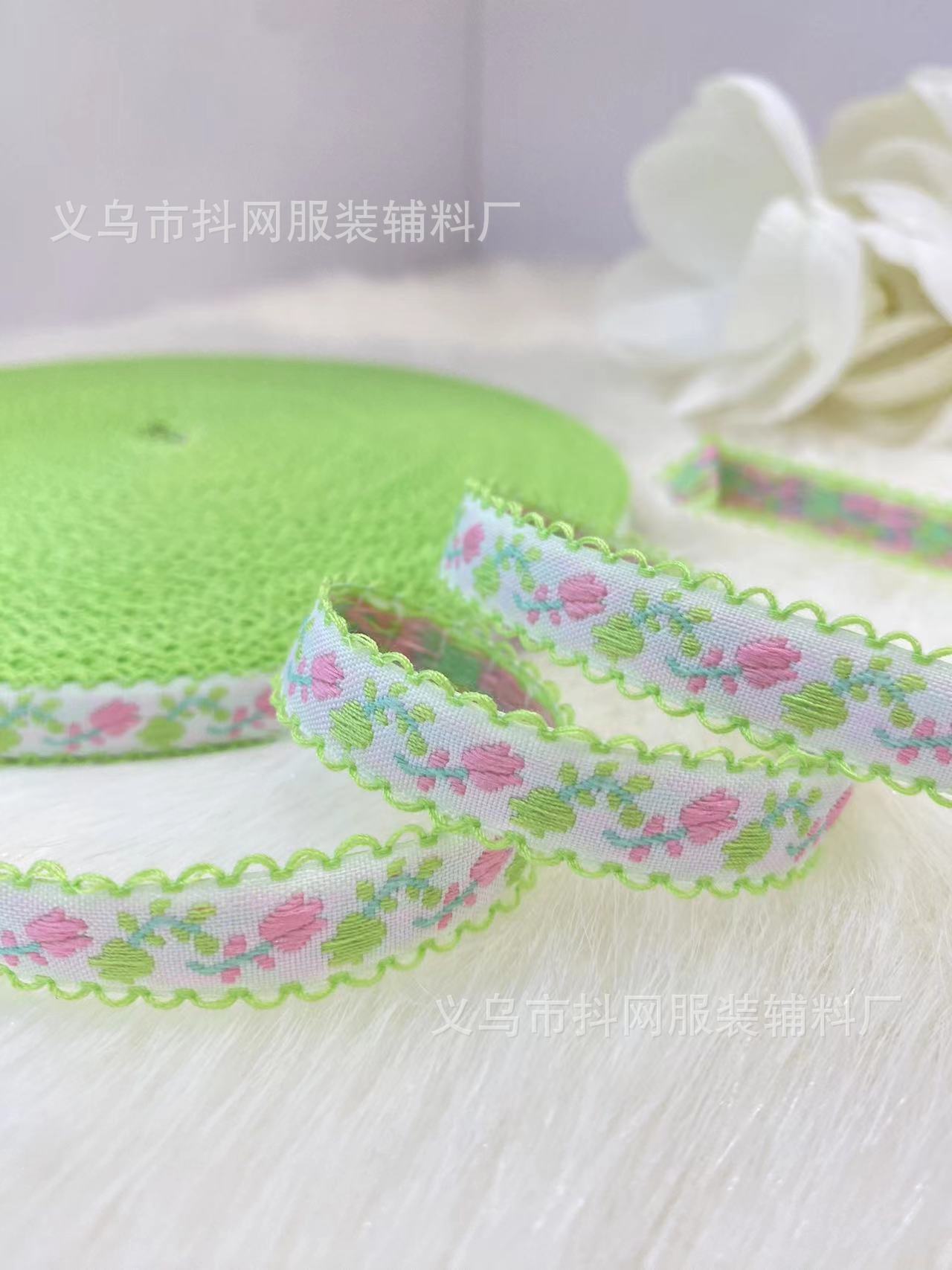 1.4 cm black fungus edge jacquard embroidery ribbon, hair accessory, headwear, edge strap, performance costume accessory pic 10