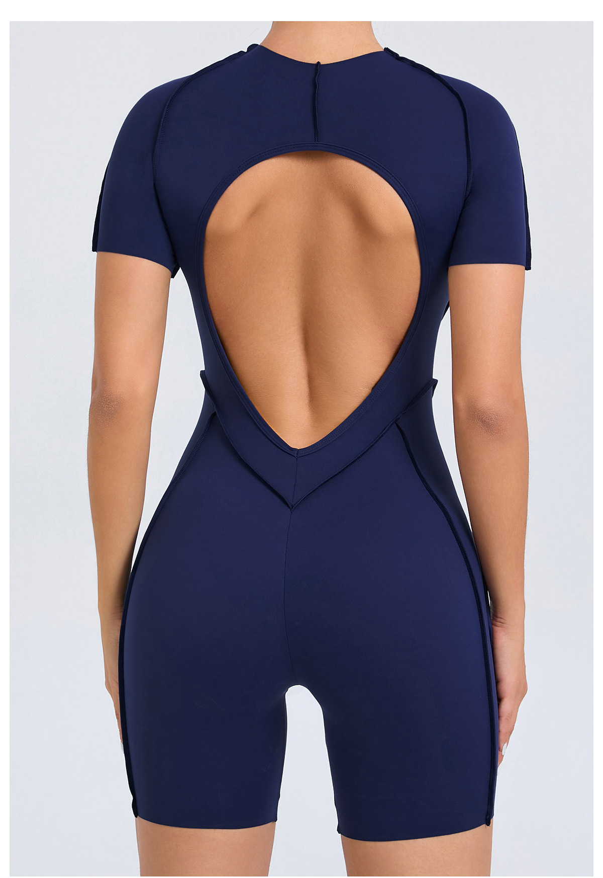 European and American three-dimensional aesthetic sports one-piece yoga suit, one-piece tight short-sleeved backless one-piece fitness suit 50310 pic 40