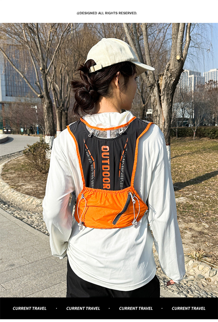 新款多功能尼龙跑步背包 安全反光运动背包水袋背包 骑行包详情22