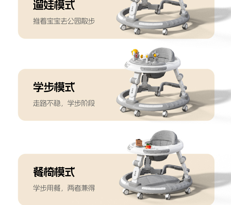 婴儿学步车6-18个月多功能婴幼儿宝宝儿童三合一学行车婴儿玩具车详情5