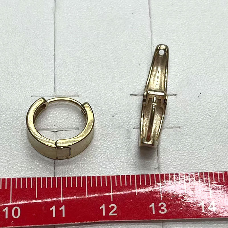 Cross-border bestsellers, Instagram-style earrings, versatile, simple and fashionable, golden earrings, round gold-plated earrings pic 4