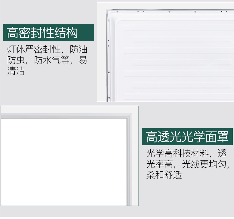 led面板灯600X600嵌入工程灯卫生间厨房浴室集成超薄吊顶灯平板灯详情12