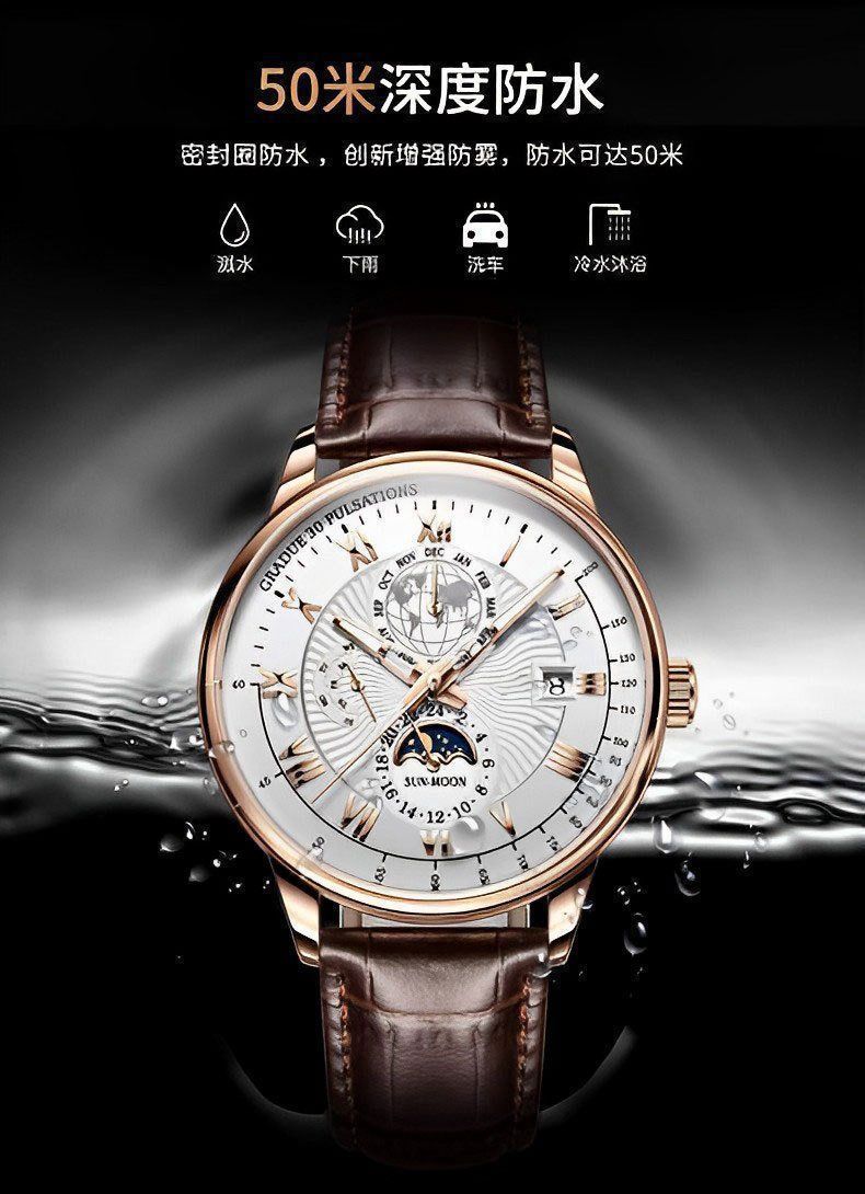 新款简约百搭炫酷帅气夜光日历多功能非机械手表轻奢高颜值潮流款详情2