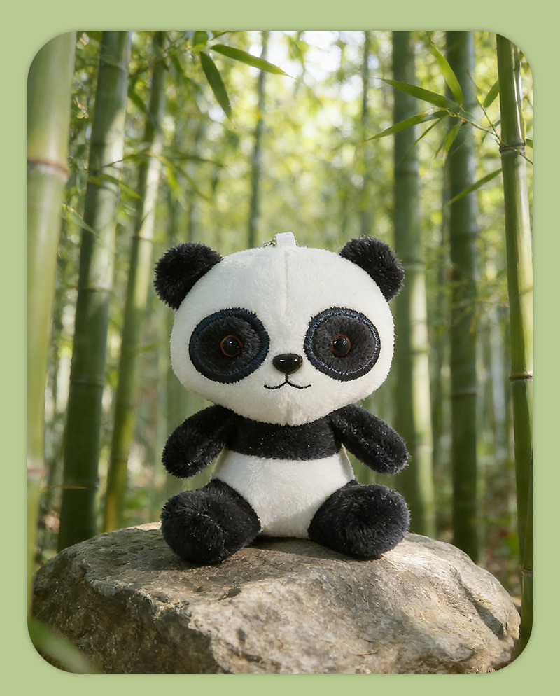 可爱熊猫钥匙扣毛绒挂件新年礼物地推实用吸引人流小礼品批发商品详情4